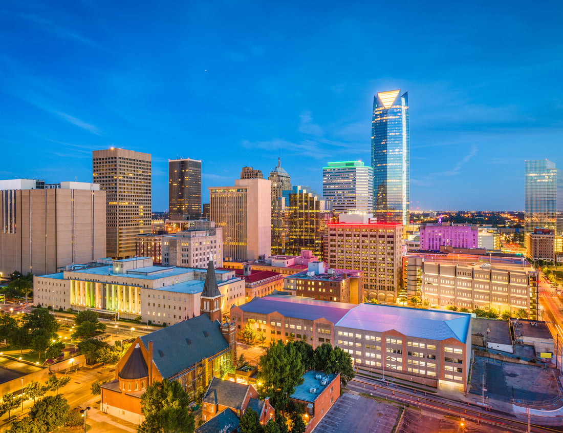 Noah Jigsaw Puzzle Oklahoma City, Oklahoma, USA downtown skyline at twilight 1000 pieces