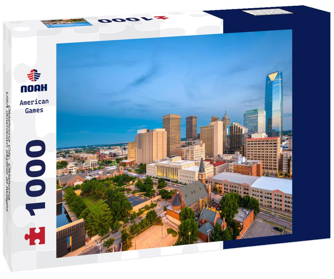 Noah Jigsaw Puzzle Oklahoma City, Oklahoma, USA downtown skyline at twilight 1000 pieces