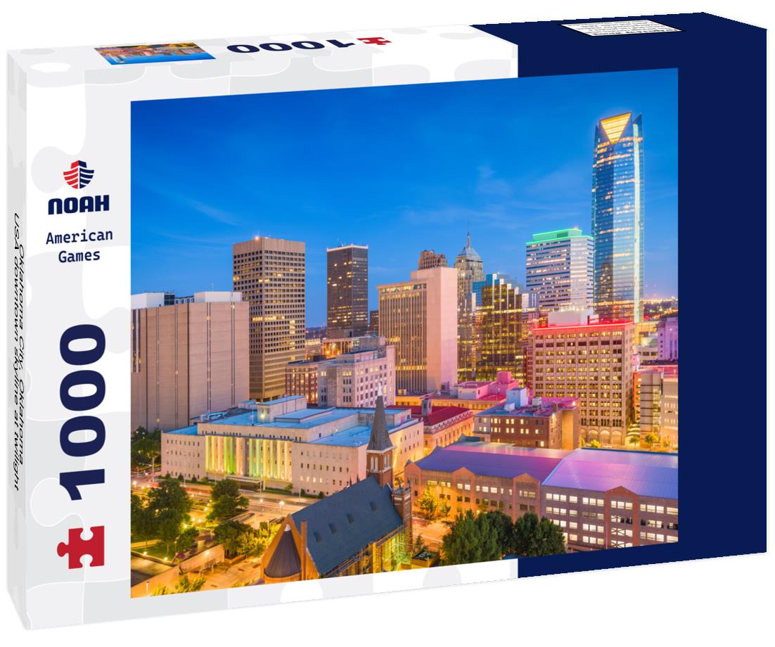 Noah Jigsaw Puzzle Oklahoma City, Oklahoma, USA downtown skyline at twilight 1000 pieces