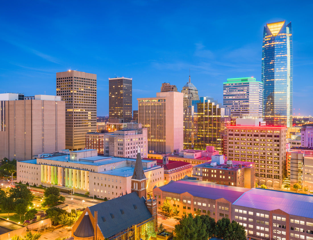 Noah Jigsaw Puzzle Oklahoma City, Oklahoma, USA downtown skyline at twilight 1000 pieces