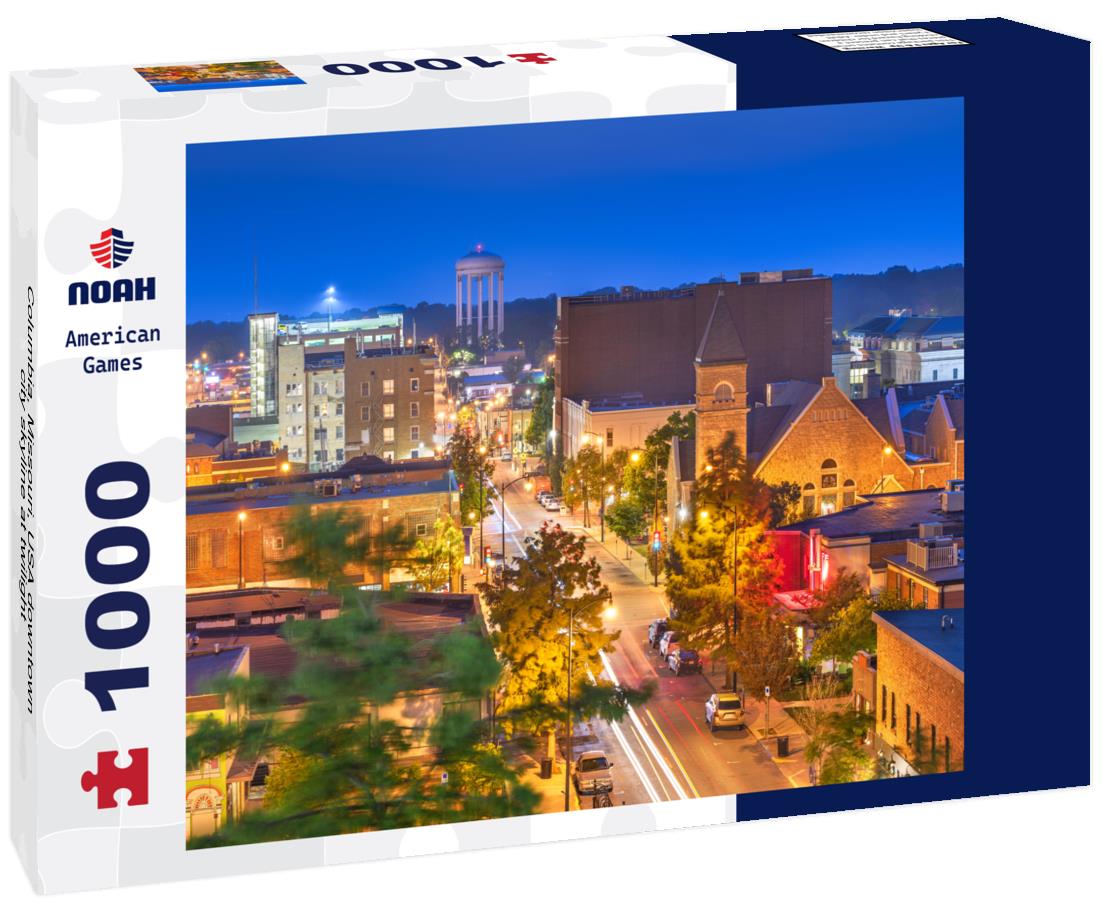 Noah Jigsaw Puzzle Columbia, Missouri, USA downtown city skyline at twilight 1000 pieces