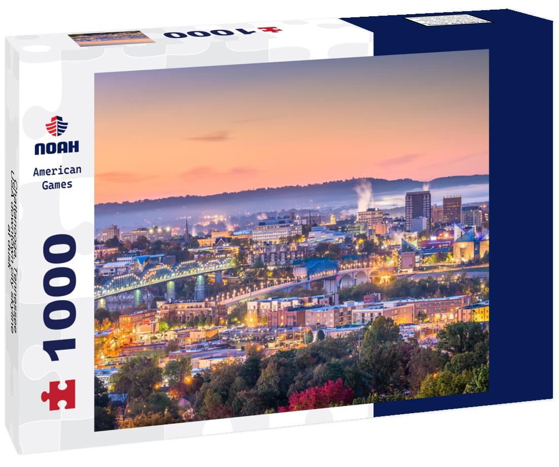 Noah Jigsaw Puzzle Chattanooga, Tennessee, USA downtown city skyline at dusk 1000 pieces