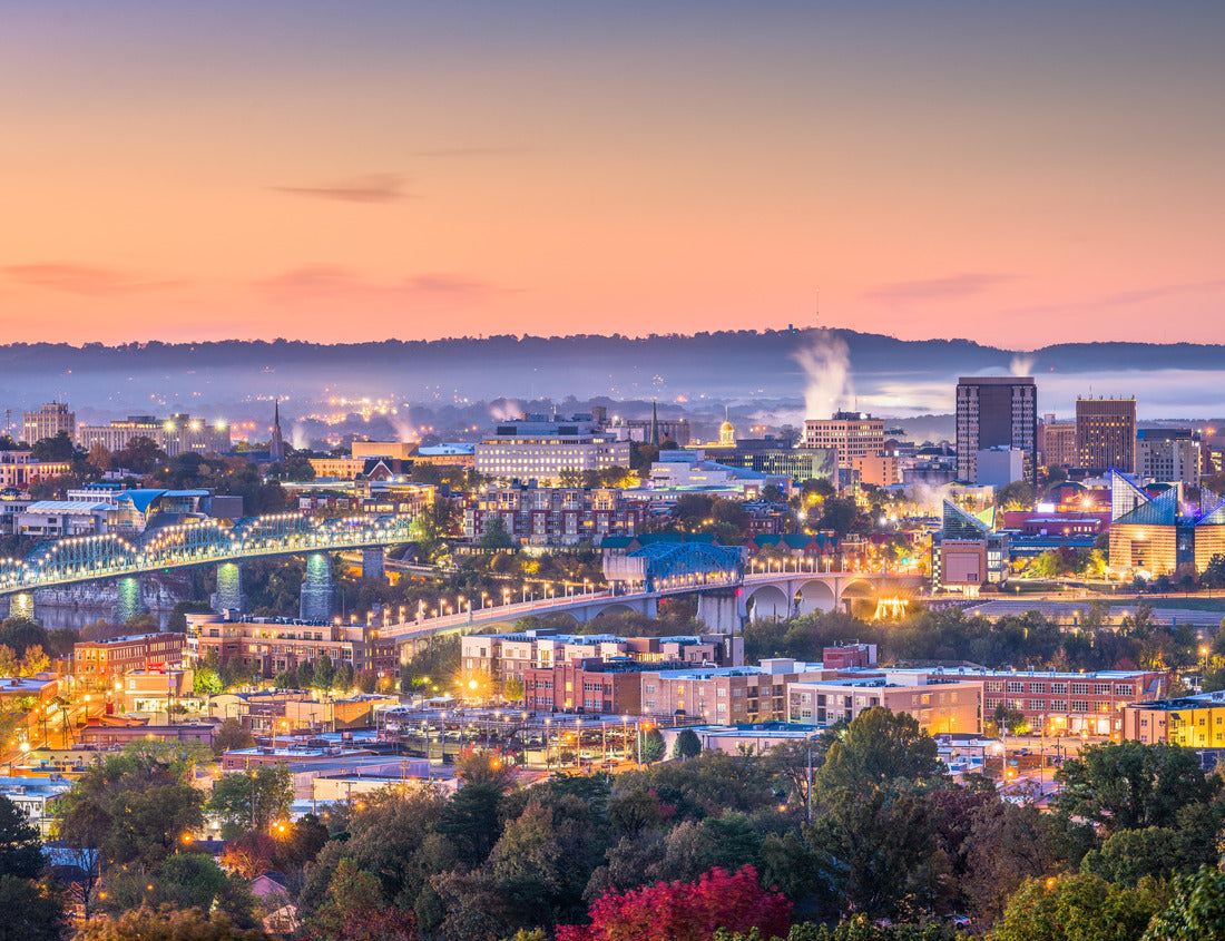 Noah Jigsaw Puzzle Chattanooga, Tennessee, USA downtown city skyline at dusk 1000 pieces