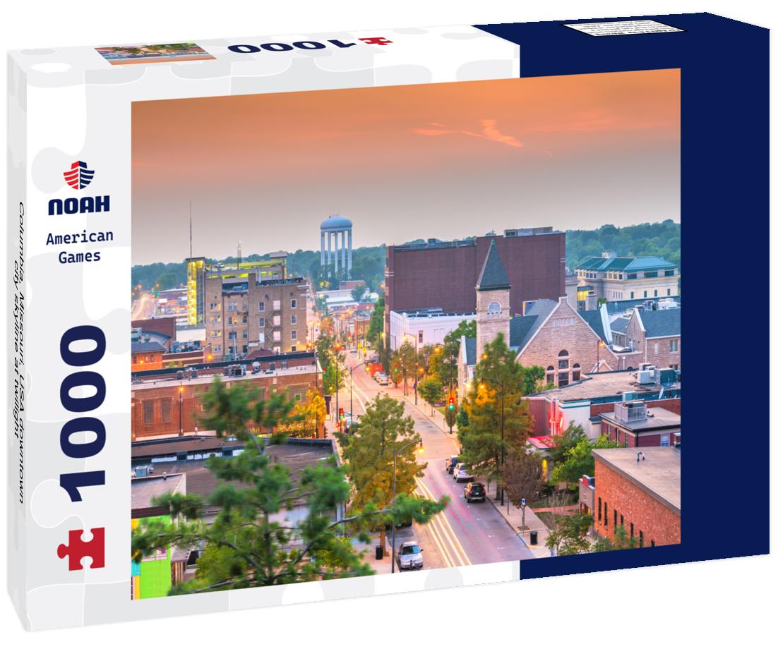 Noah Jigsaw Puzzle Columbia, Missouri, USA downtown city skyline at twilight 1000 pieces
