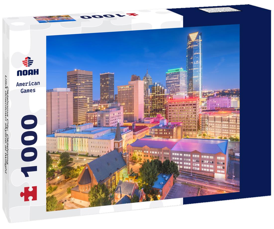 Noah Jigsaw Puzzle Oklahoma City, Oklahoma, USA downtown skyline at twilight 1000 pieces