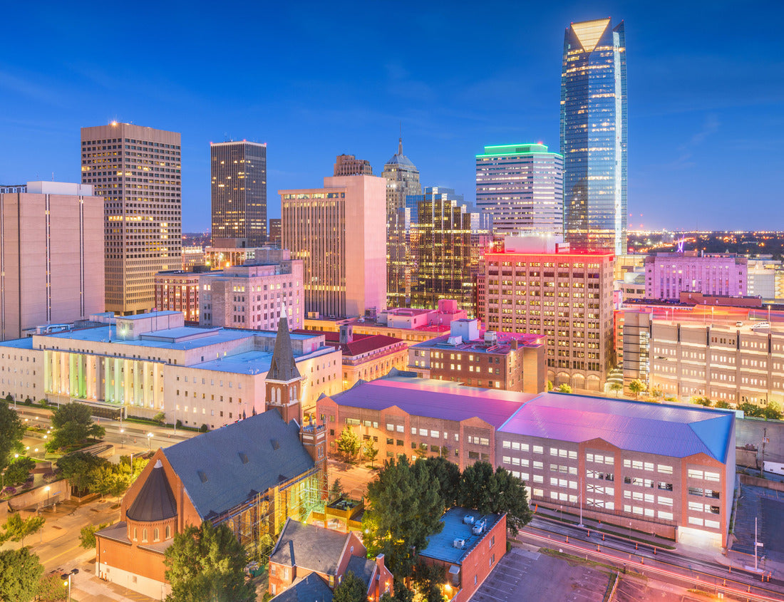 Noah Jigsaw Puzzle Oklahoma City, Oklahoma, USA downtown skyline at twilight 1000 pieces