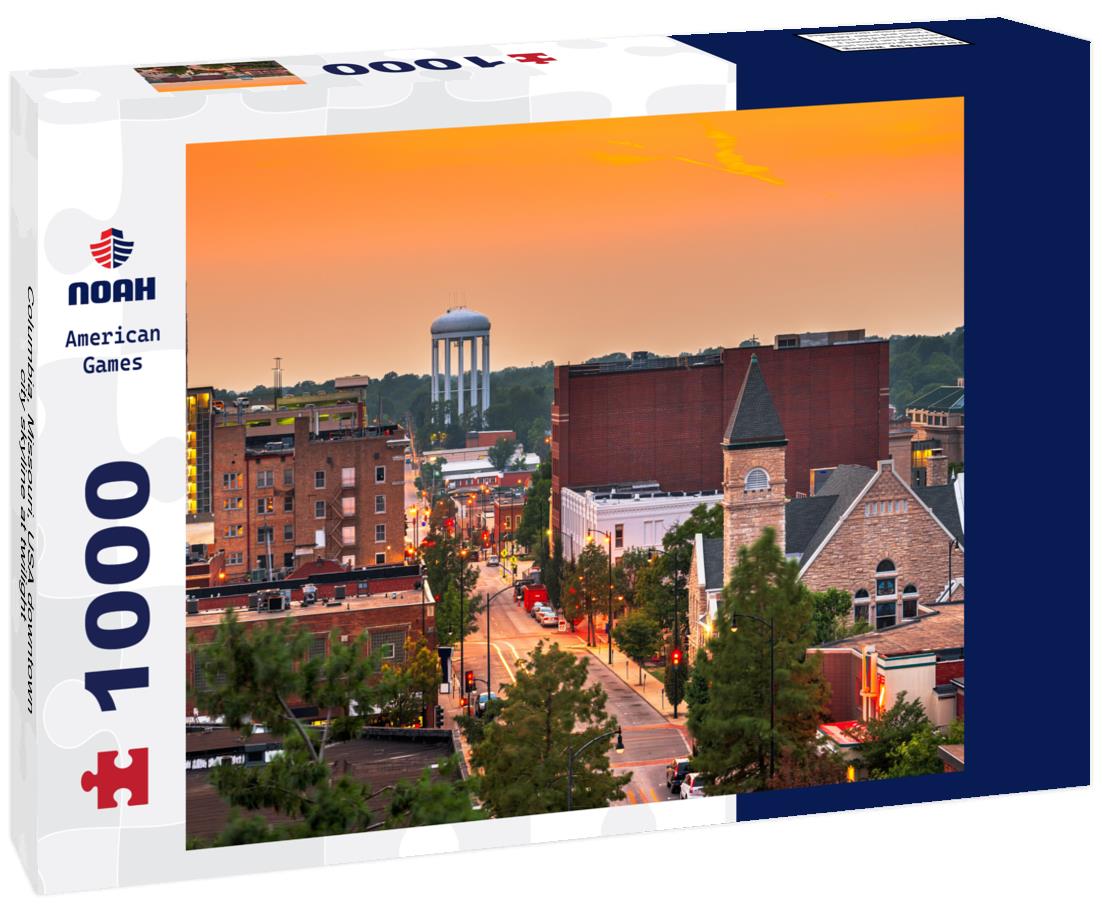 Noah Jigsaw Puzzle Columbia, Missouri, USA downtown city skyline at twilight 1000 pieces