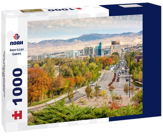 Noah Jigsaw Puzzle Boise Idaho street leading to the capital building in fall 1000 pieces