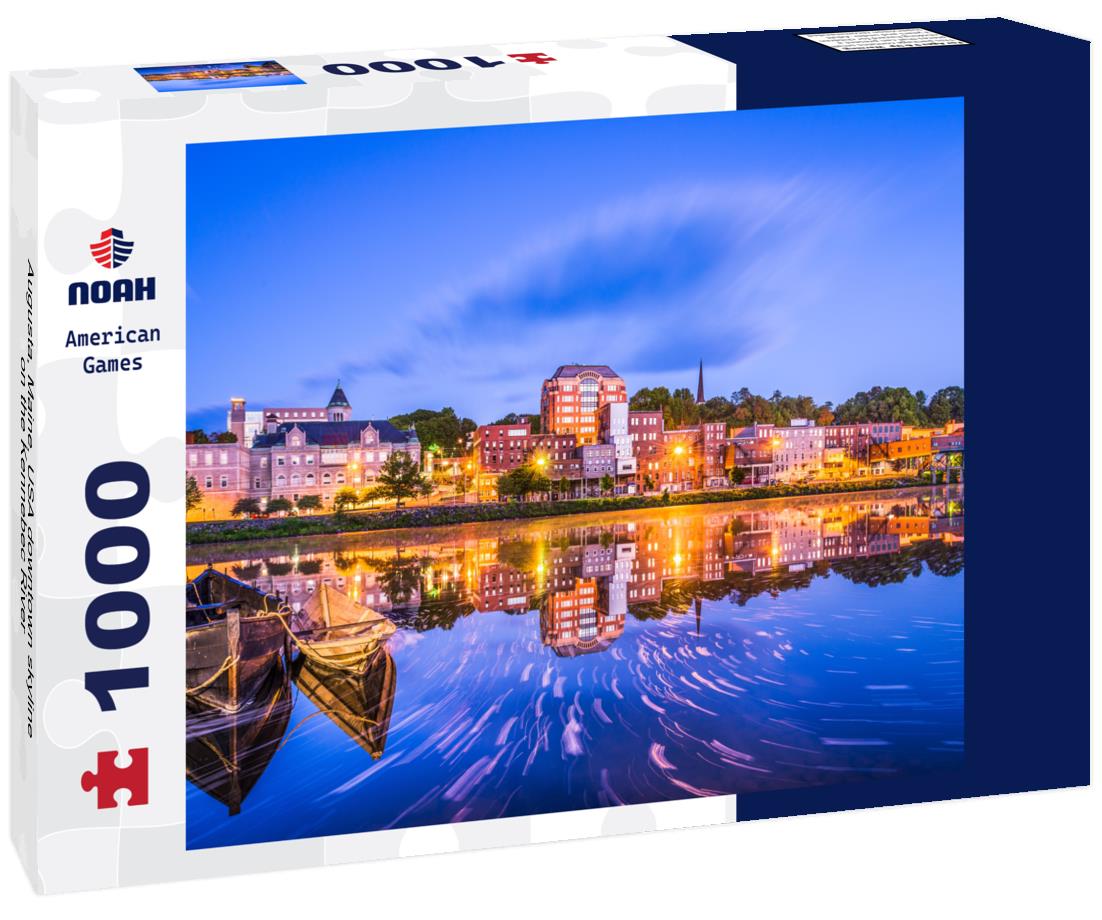 Noah Jigsaw Puzzle Augusta, Maine, USA downtown skyline on the Kennebec River 1000 pieces