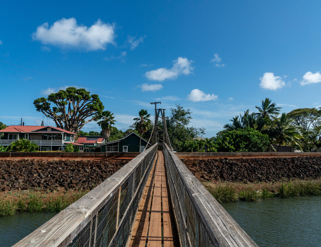 Noah Jigsaw Puzzle Wide shot of the Hanapepe Swinging Bridge in Kauai, Hawaii 1000 pieces