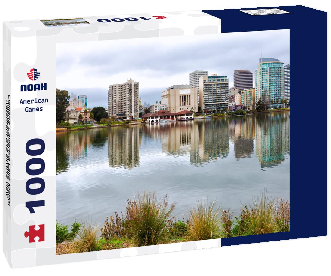 Noah Jigsaw Puzzle Oakland California Lake Merritt waterfront and skyline view 1000 pieces
