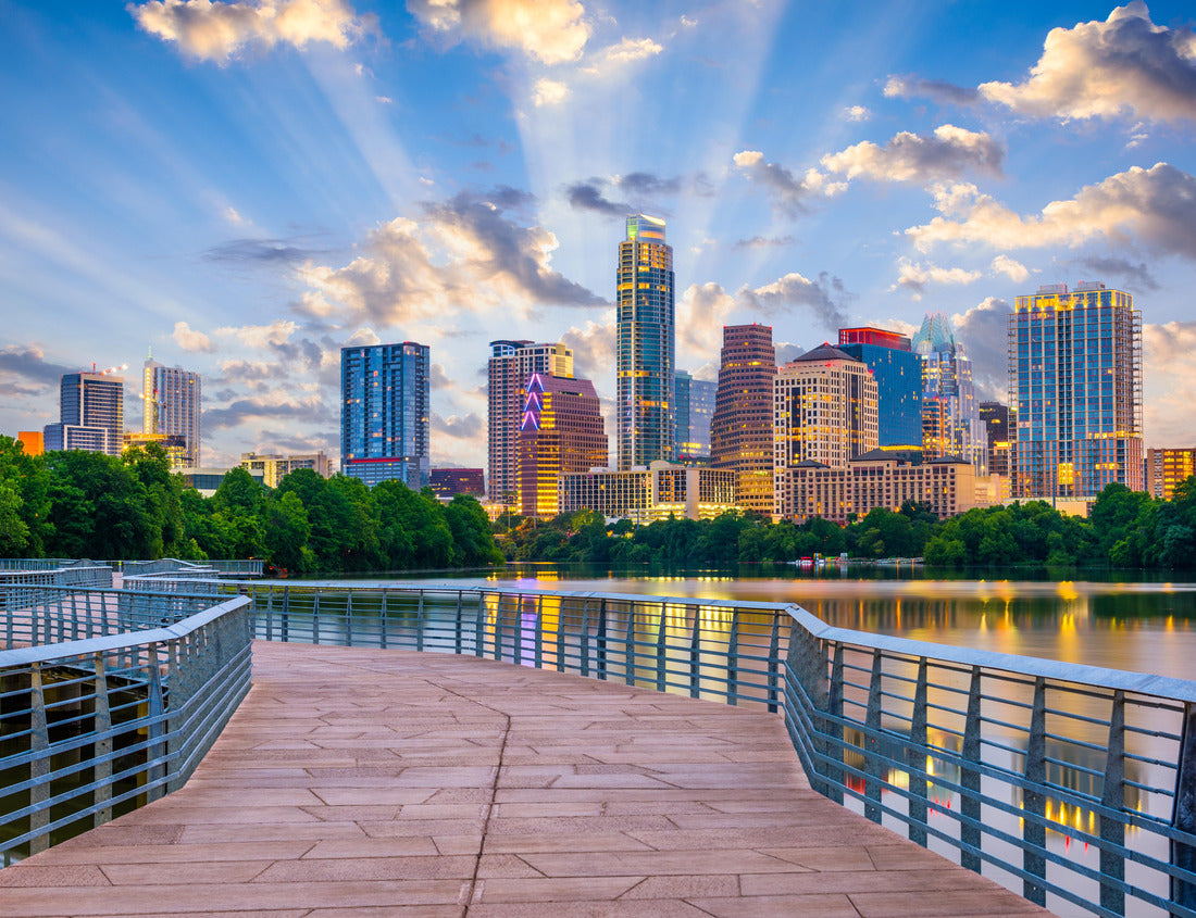 Noah Jigsaw Puzzle Austin, Texas, USA Downtown skyline over the Colorado River 1000 pieces