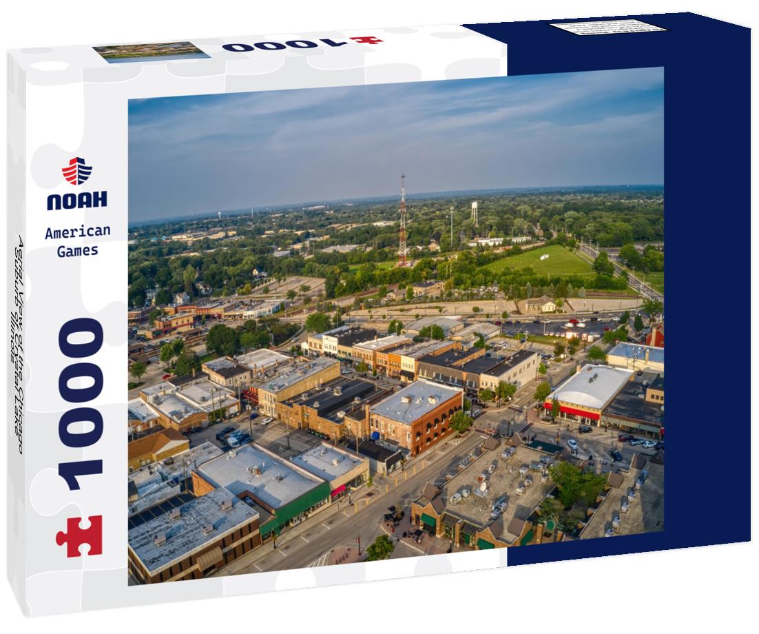 Noah Jigsaw Puzzle Aerial View of the Chicago Suburb of Crystal Lake, Illinois 1000 pieces