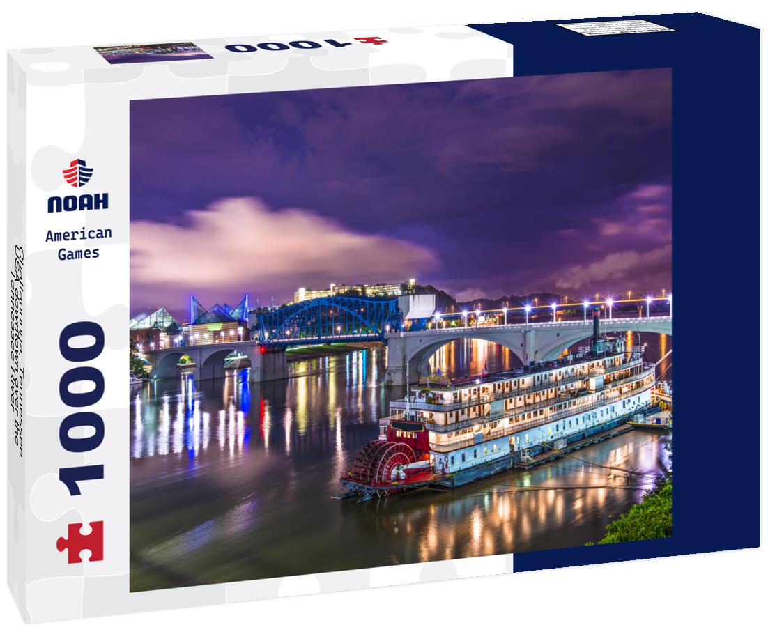 Noah Jigsaw Puzzle Chattanooga, Tennessee, USA downtown over the Tennessee River 1000 pieces