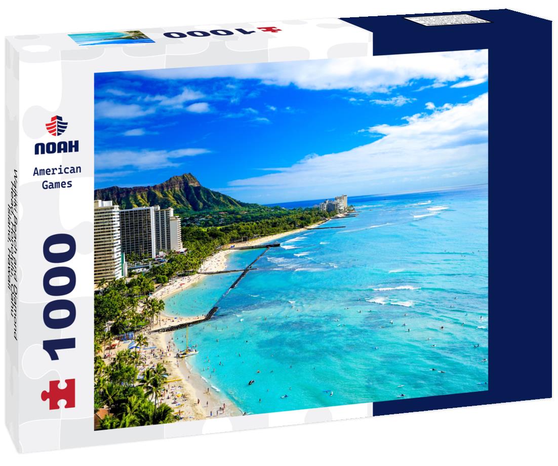 Noah Jigsaw Puzzle Waikiki Beach and Diamond Head, Honolulu, Oahu Island, Hawaii 1000 pieces