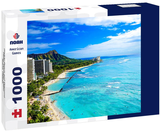 Noah Jigsaw Puzzle Waikiki Beach and Diamond Head, Honolulu, Oahu Island, Hawaii 1000 pieces