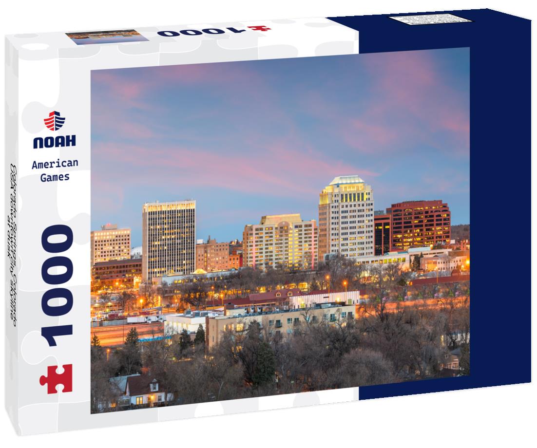 Noah Jigsaw Puzzle Colorado Springs, Colorado, USA downtown city skyline at dusk 1000 pieces
