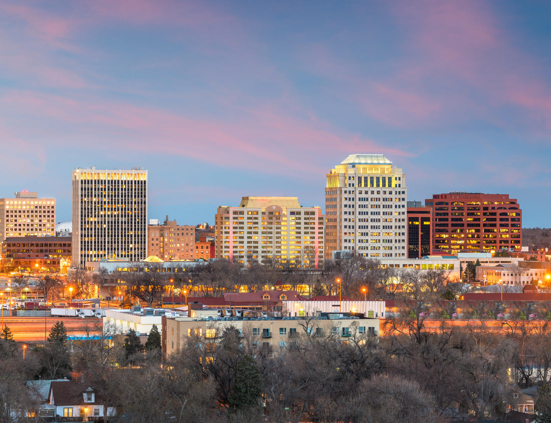Noah Jigsaw Puzzle Colorado Springs, Colorado, USA downtown city skyline at dusk 1000 pieces