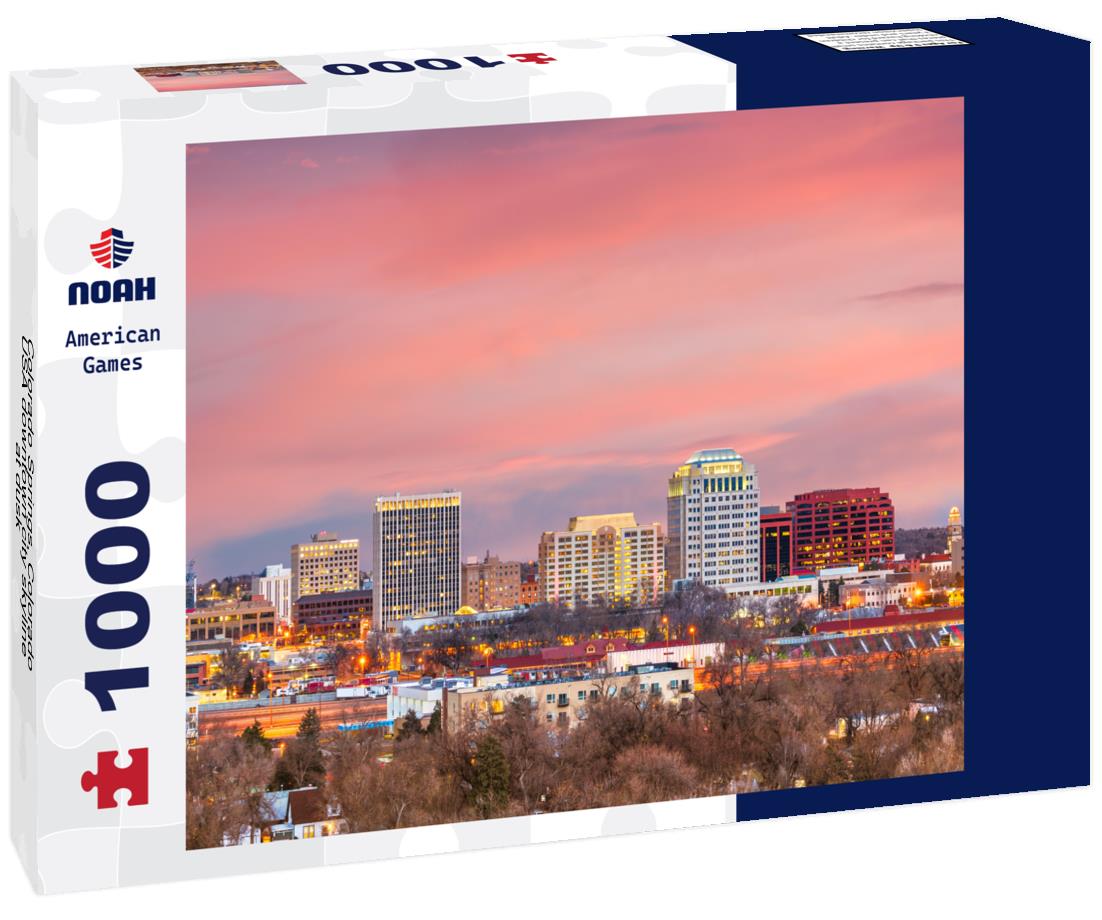 Noah Jigsaw Puzzle Colorado Springs, Colorado, USA downtown city skyline at dusk 1000 pieces