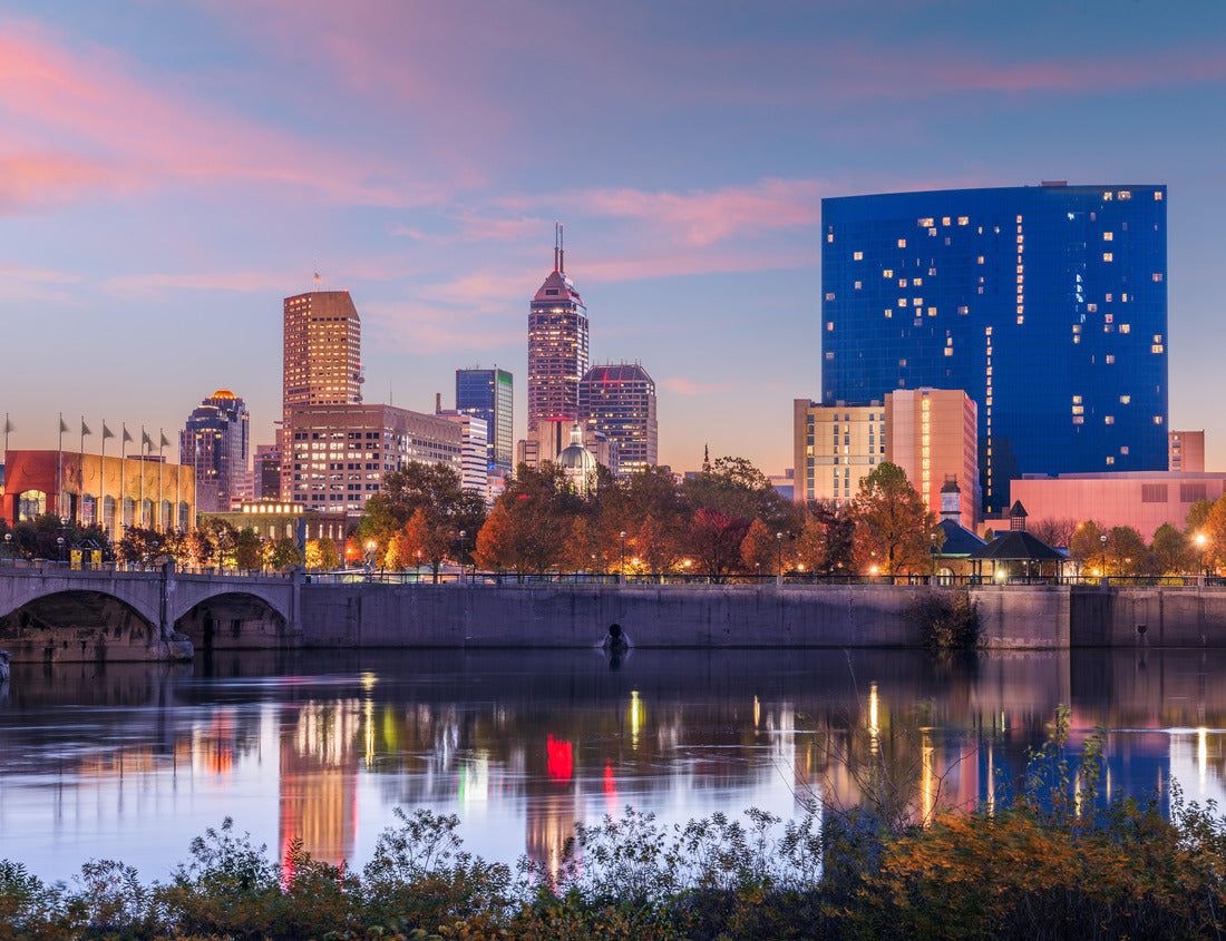 Noah Jigsaw Puzzle Indianapolis, Indiana, USA skyline on the White River at dusk 1000 pieces
