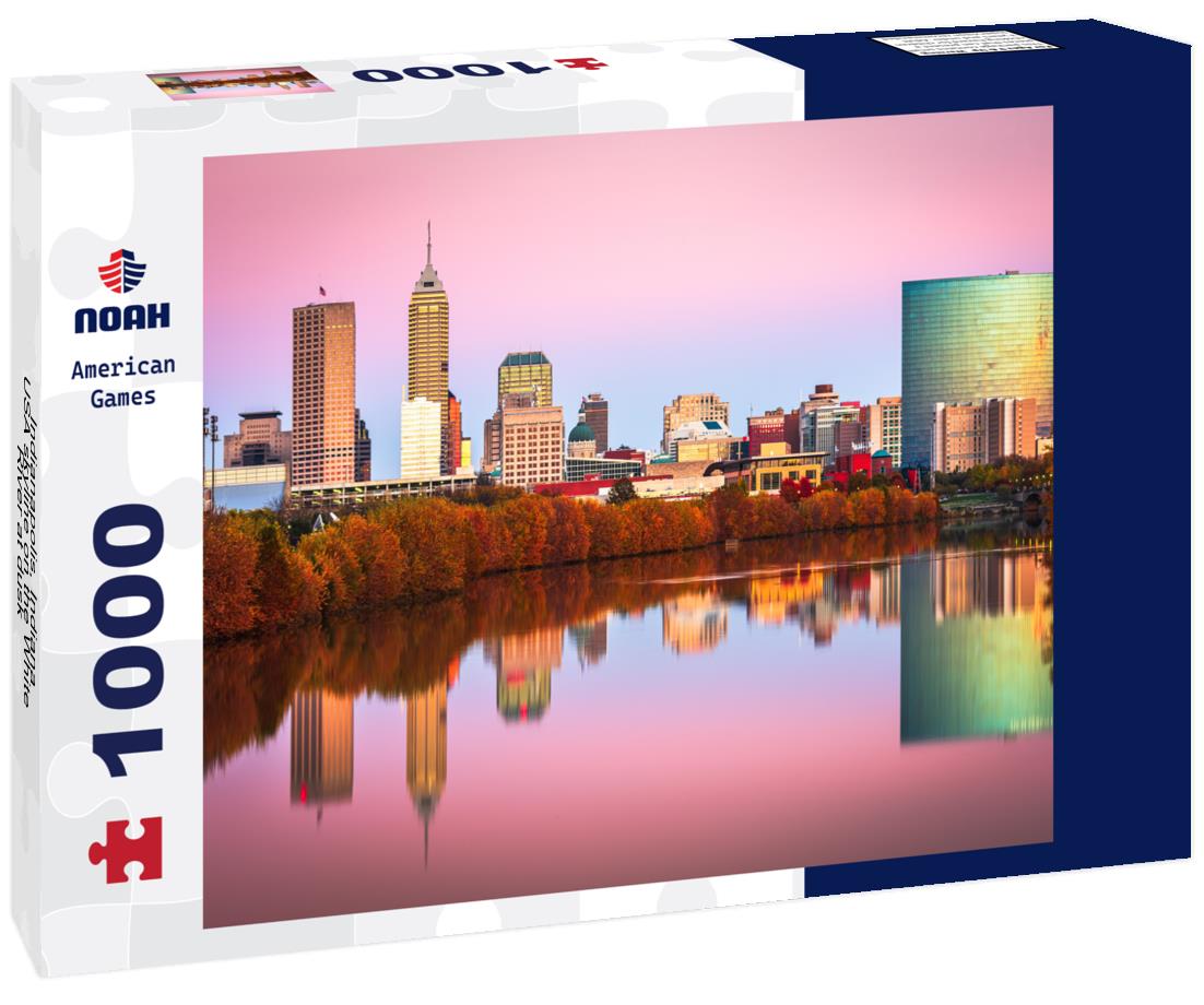 Noah Jigsaw Puzzle Indianapolis, Indiana, USA skyline on the White River at dusk 1000 pieces
