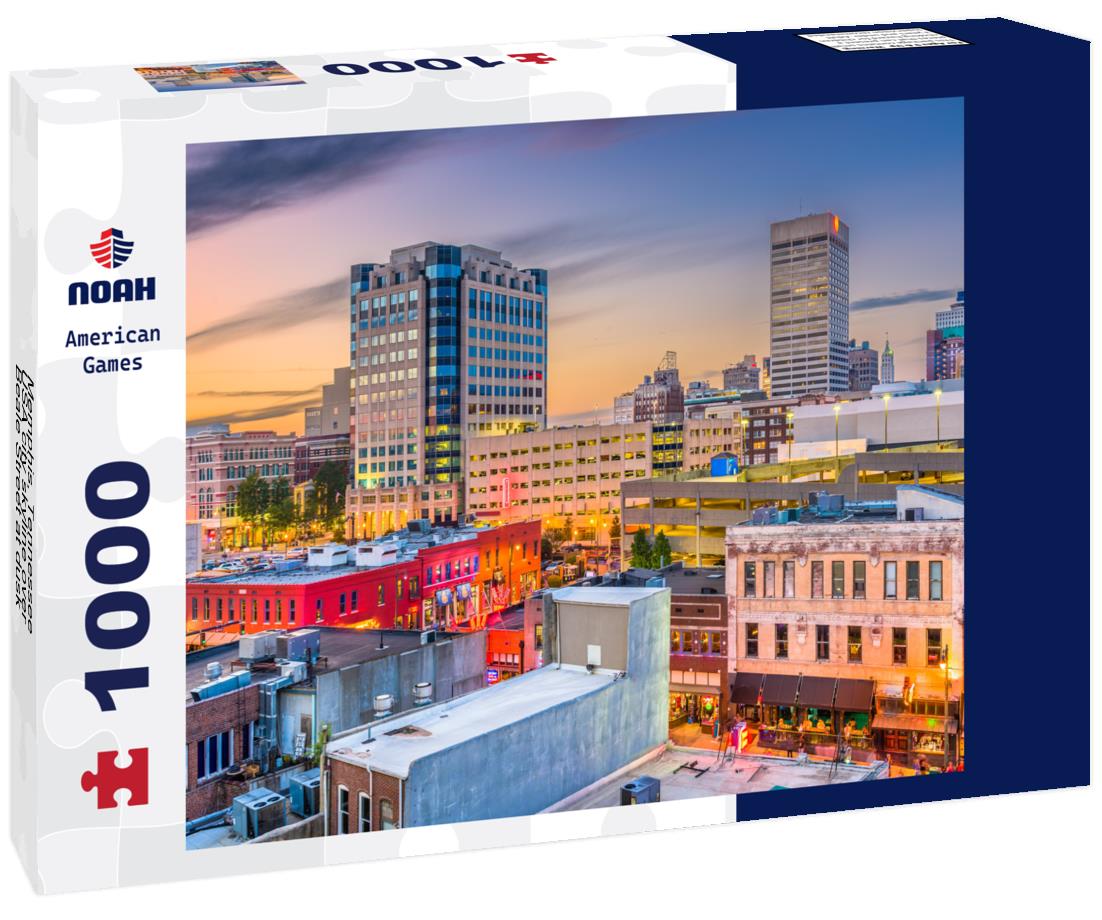 Noah Jigsaw Puzzle Memphis, Tennessee, USA city skyline over Beale Street at dusk 1000 pieces