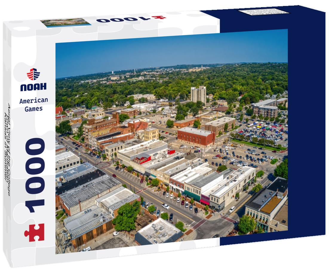 Noah Jigsaw Puzzle Aerial View of the College Town of Manhattan, Kansas in Summer 1000 pieces