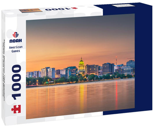 Noah Jigsaw Puzzle Madison, Wisconsin, USA downtown skyline at dusk on Lake Monona 1000 pieces