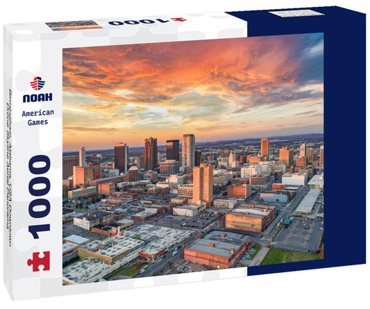 Noah Jigsaw Puzzle Birmingham, Alabama, USA Downtown Drone Skyline Aerial Panorama 1000 pieces
