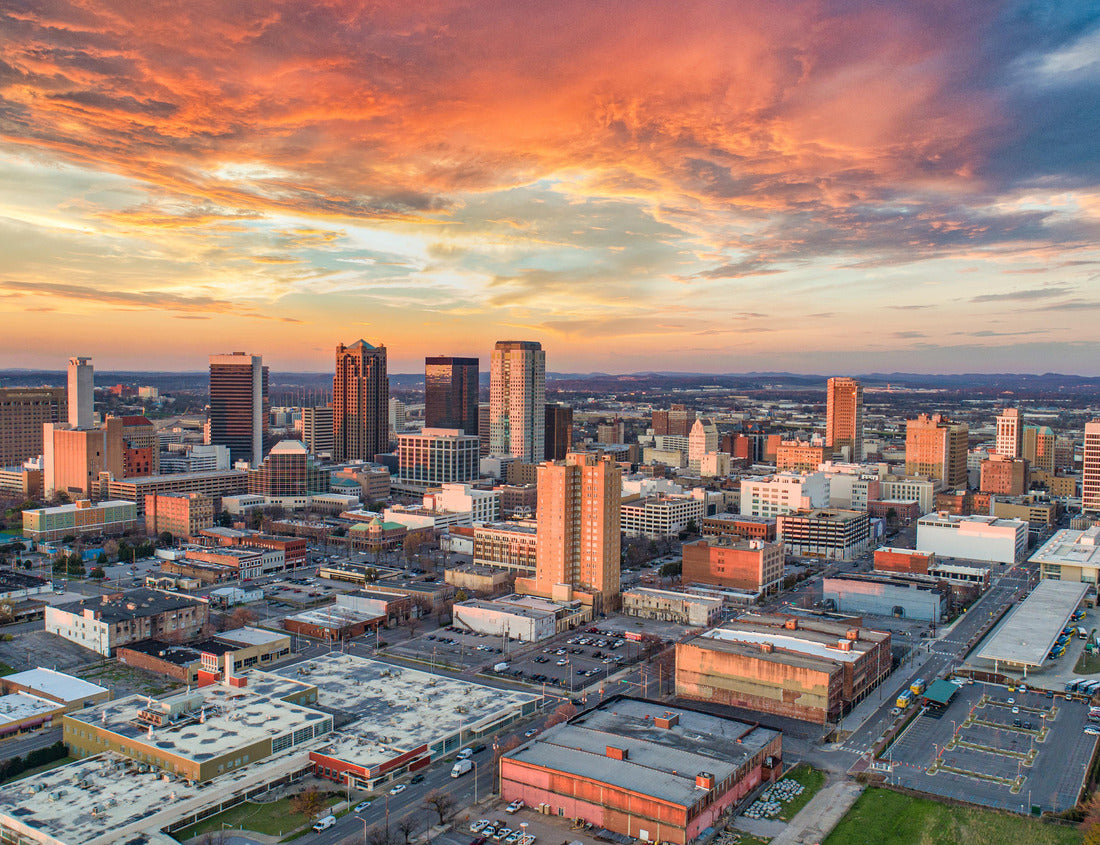 Noah Jigsaw Puzzle Birmingham, Alabama, USA Downtown Drone Skyline Aerial Panorama 1000 pieces