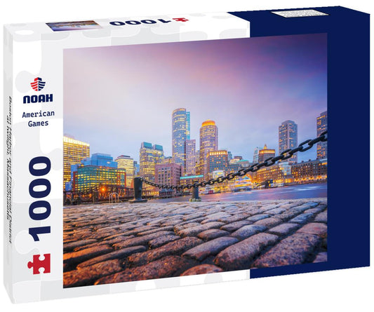 Noah Jigsaw Puzzle Boston Harbor and Financial District at twilight, Massachusetts 1000 pieces