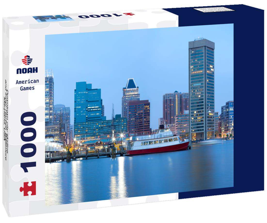 Noah Jigsaw Puzzle Downtown city skyline and Inner Harbor, Baltimore, Maryland, USA 1000 pieces
