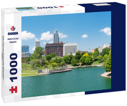 Noah Jigsaw Puzzle City skyline of Omaha Nebraska from the Heartland of America Park 1000 pieces