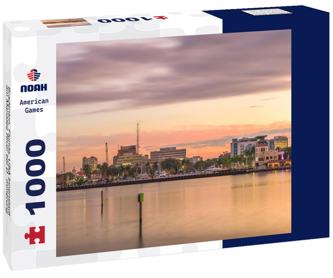 Noah Jigsaw Puzzle Bradenton, Florida, USA Innenstadt am Manatee River bei Dämmerung 1000 pieces