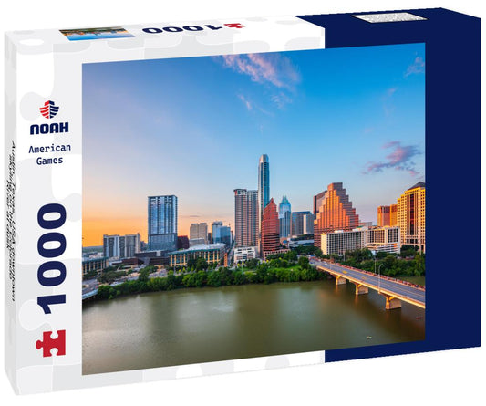 Noah Jigsaw Puzzle Austin, Texas, USA downtown skyline on the Colorado River at dusk 1000 pieces
