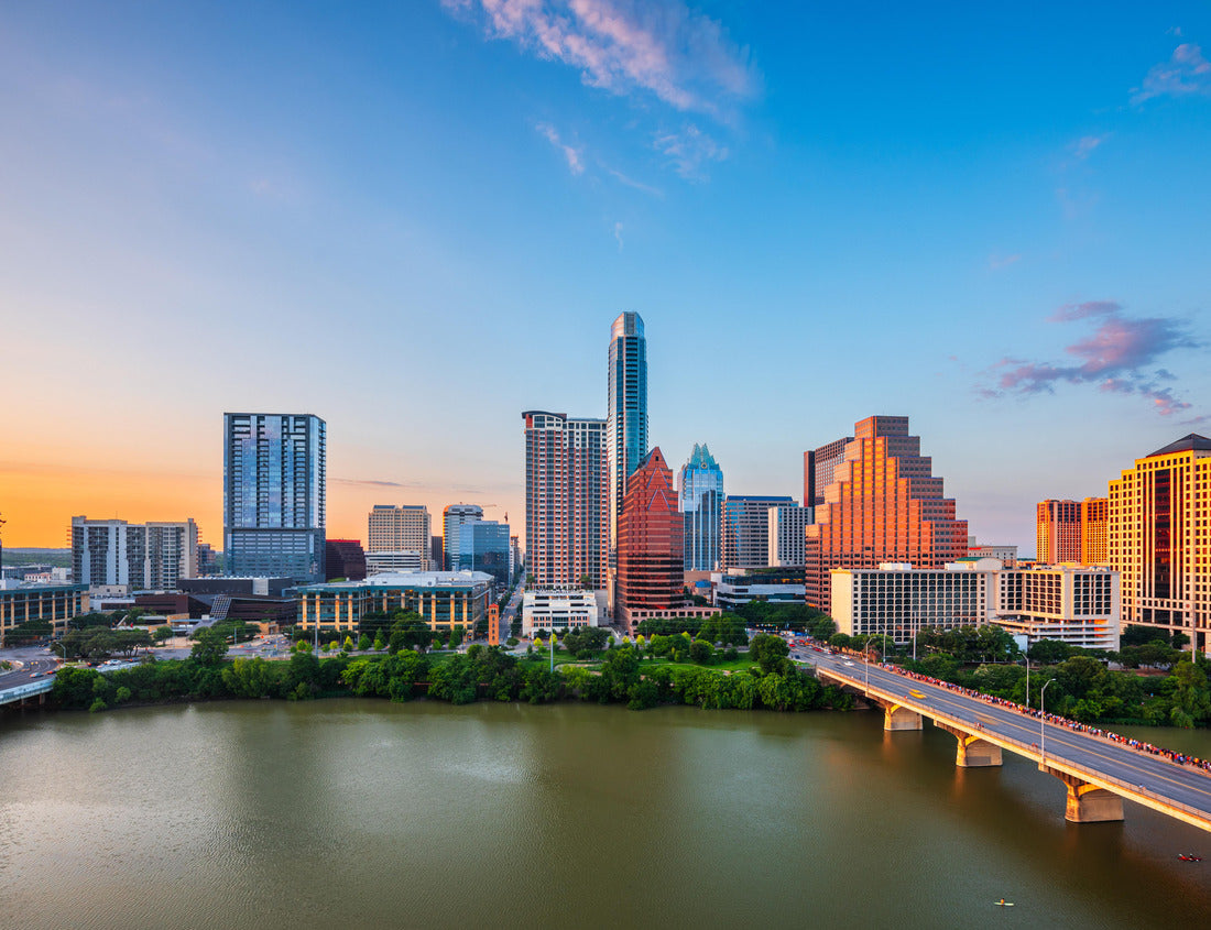 Noah Jigsaw Puzzle Austin, Texas, USA downtown skyline on the Colorado River at dusk 1000 pieces