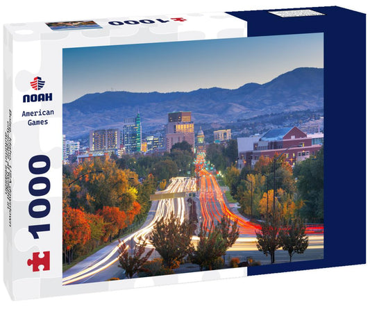 Noah Jigsaw Puzzle Boise, Idaho, USA downtown cityscape at twilight in autumn season 1000 pieces