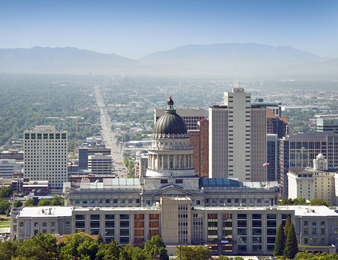 Noah Jigsaw Puzzle Salt Lake City Panorama and Capital Building. Salt Lake City, Utah 1000 pieces