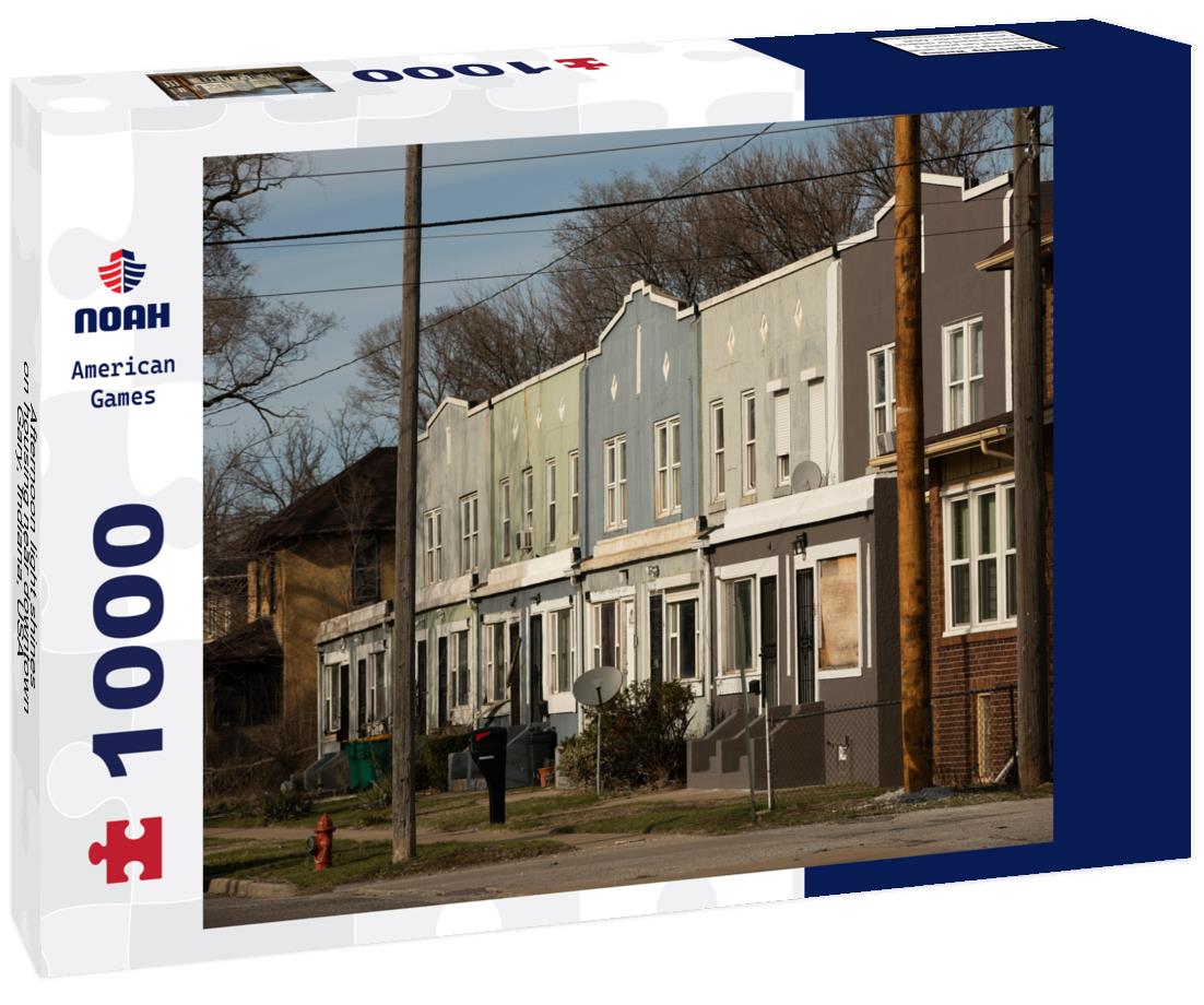 Noah Jigsaw Puzzle Afternoon light shines on housing near downtown Gary, Indiana, USA 1000 pieces