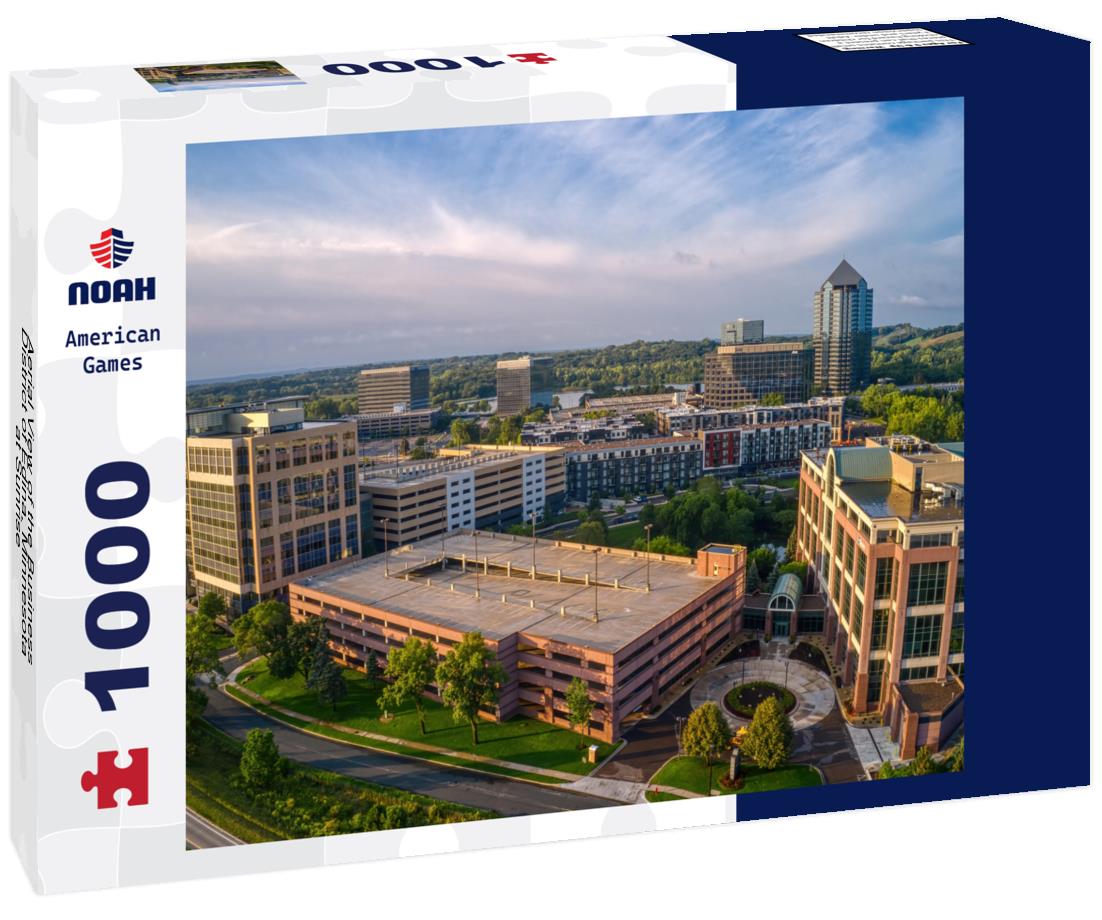 Noah Jigsaw Puzzle Aerial View of the Business District of Edina, Minnesota at Sunrise 1000 pieces
