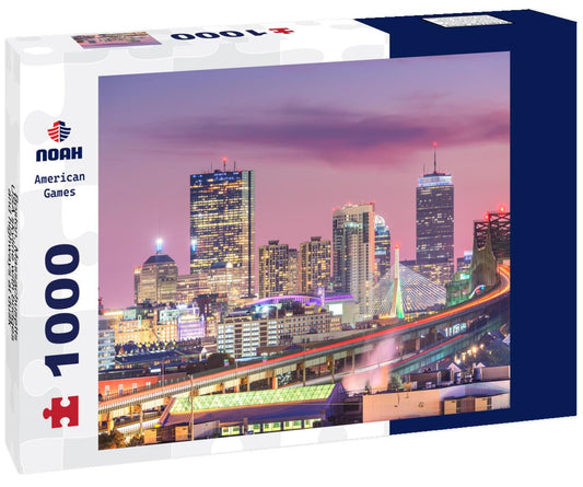 Noah Jigsaw Puzzle Boston, Massachusetts, USA skyline with bridges and highways at dusk 1000 pieces