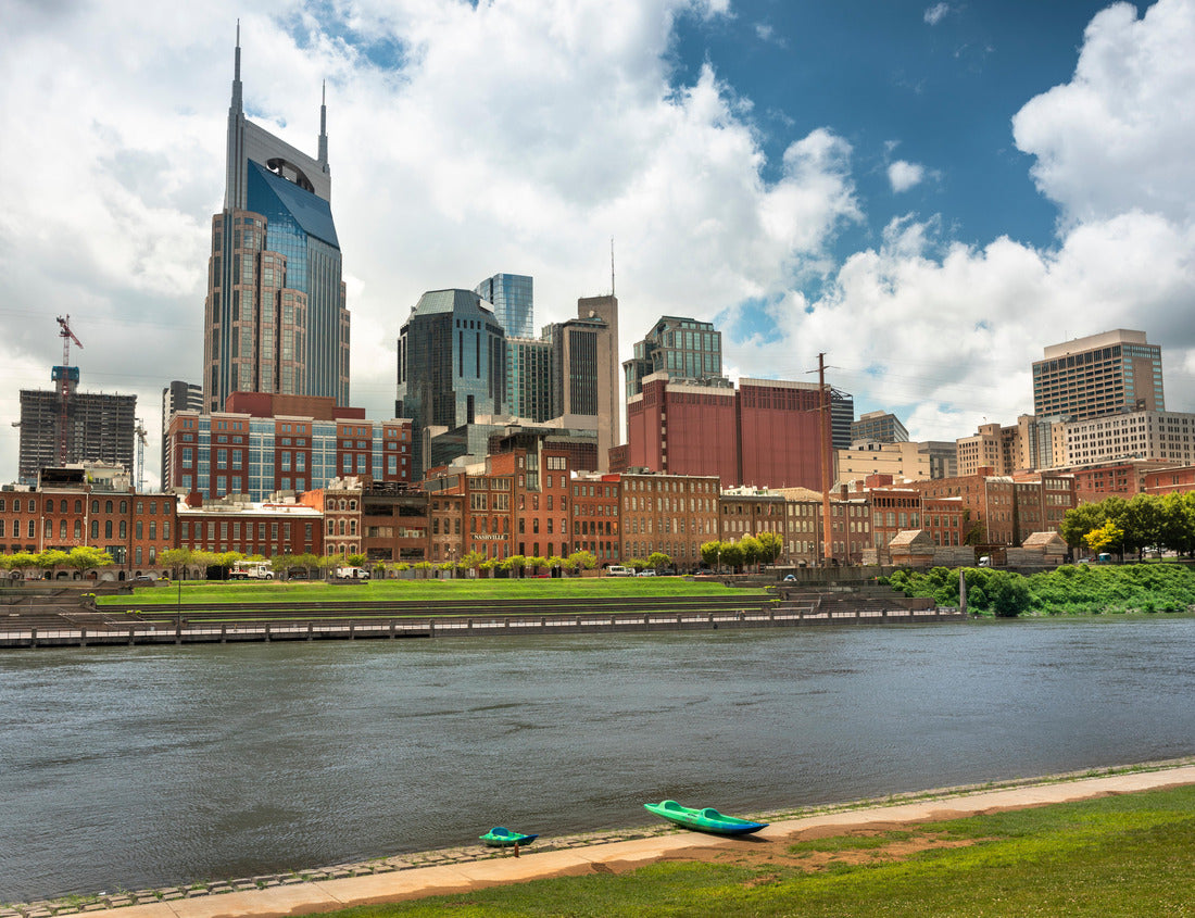 Noah Jigsaw Puzzle City of Nashville Tennessee on the Cumberland River in Tennessee USA 1000 pieces