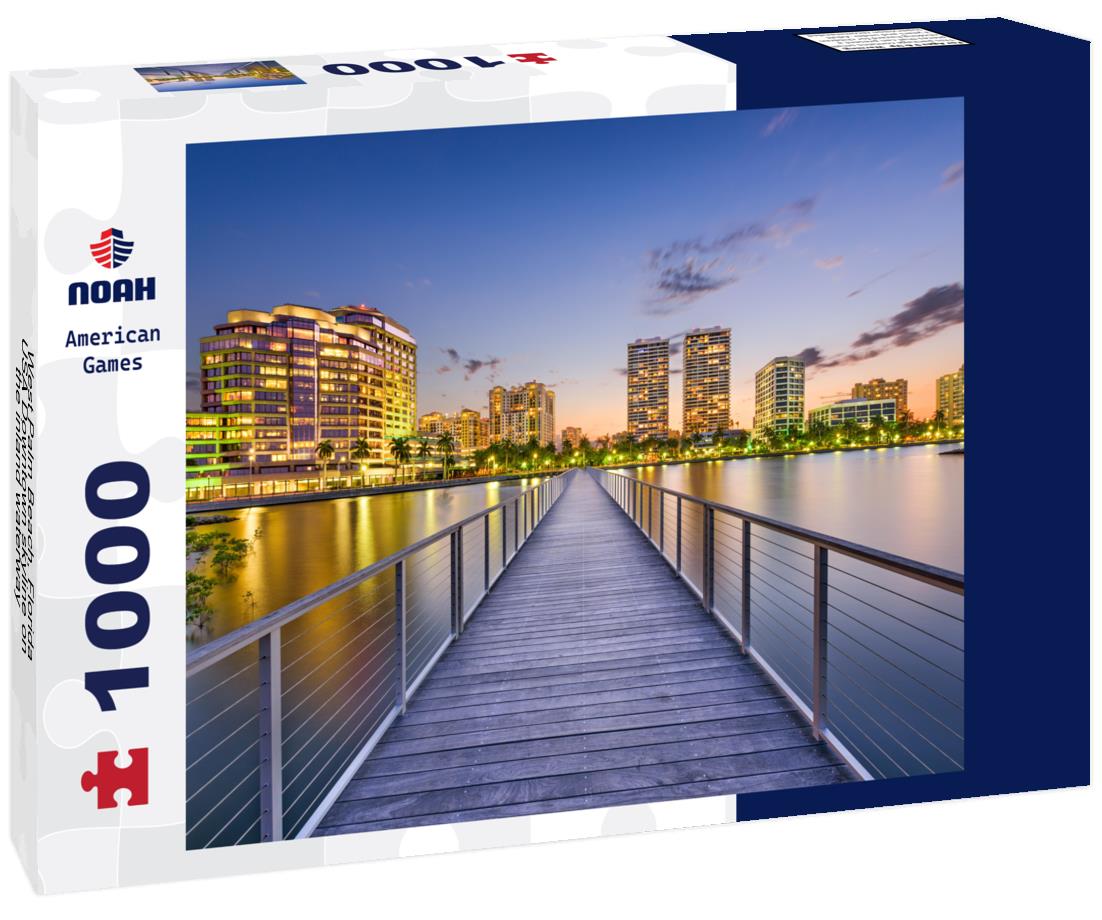 Noah Jigsaw Puzzle West Palm Beach, Florida, USA Downtown skyline on the inland waterway 1000 pieces