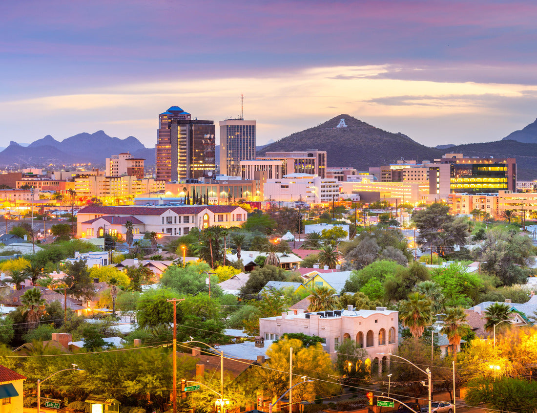 Noah Jigsaw Puzzle Tucson, Arizona, USA downtown city skyline with mountains at twilight 1000 pieces