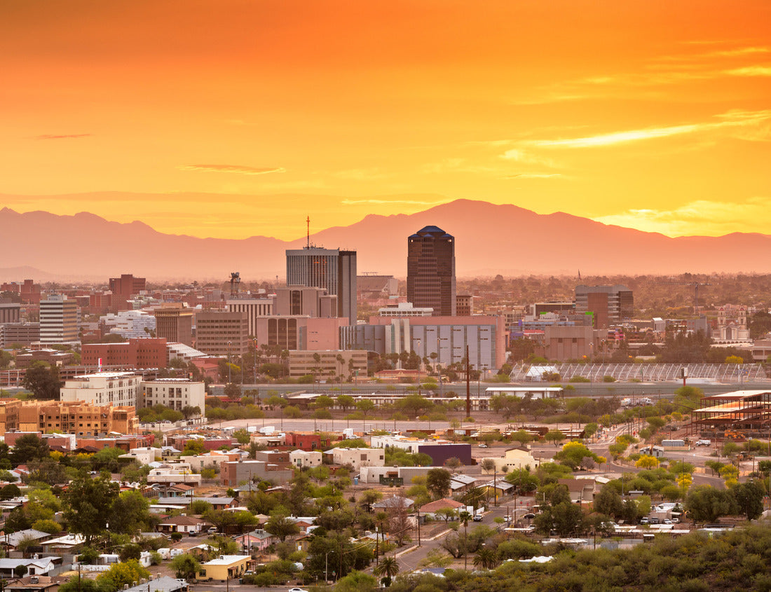 Noah Jigsaw Puzzle Tucson, Arizona, USA downtown city skyline with mountains at twilight 1000 pieces