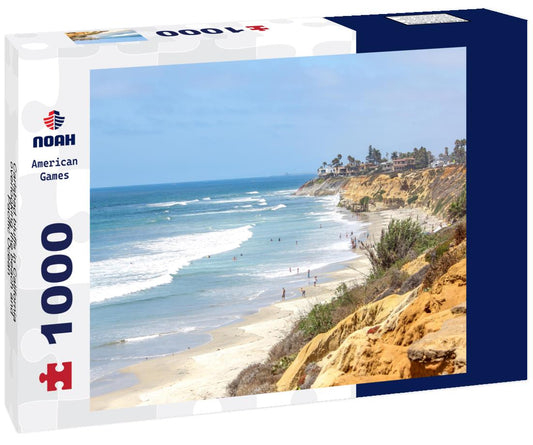 Noah Jigsaw Puzzle Carlsbad bluffs in California overlooking the beach and Pacific Ocean 1000 pieces