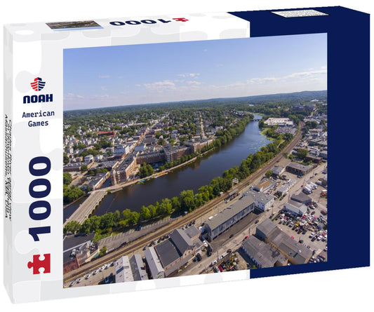 Noah Jigsaw Puzzle Charles River aerial view in downtown Waltham, Massachusetts, MA, USA 1000 pieces