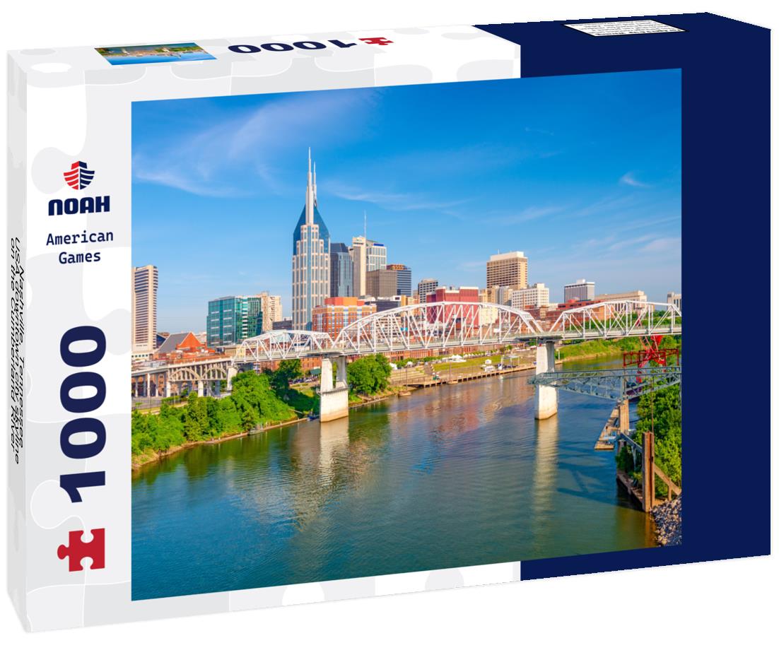 Noah Jigsaw Puzzle Nashville, Tennessee, USA downtown city skyline on the Cumberland River 1000 pieces