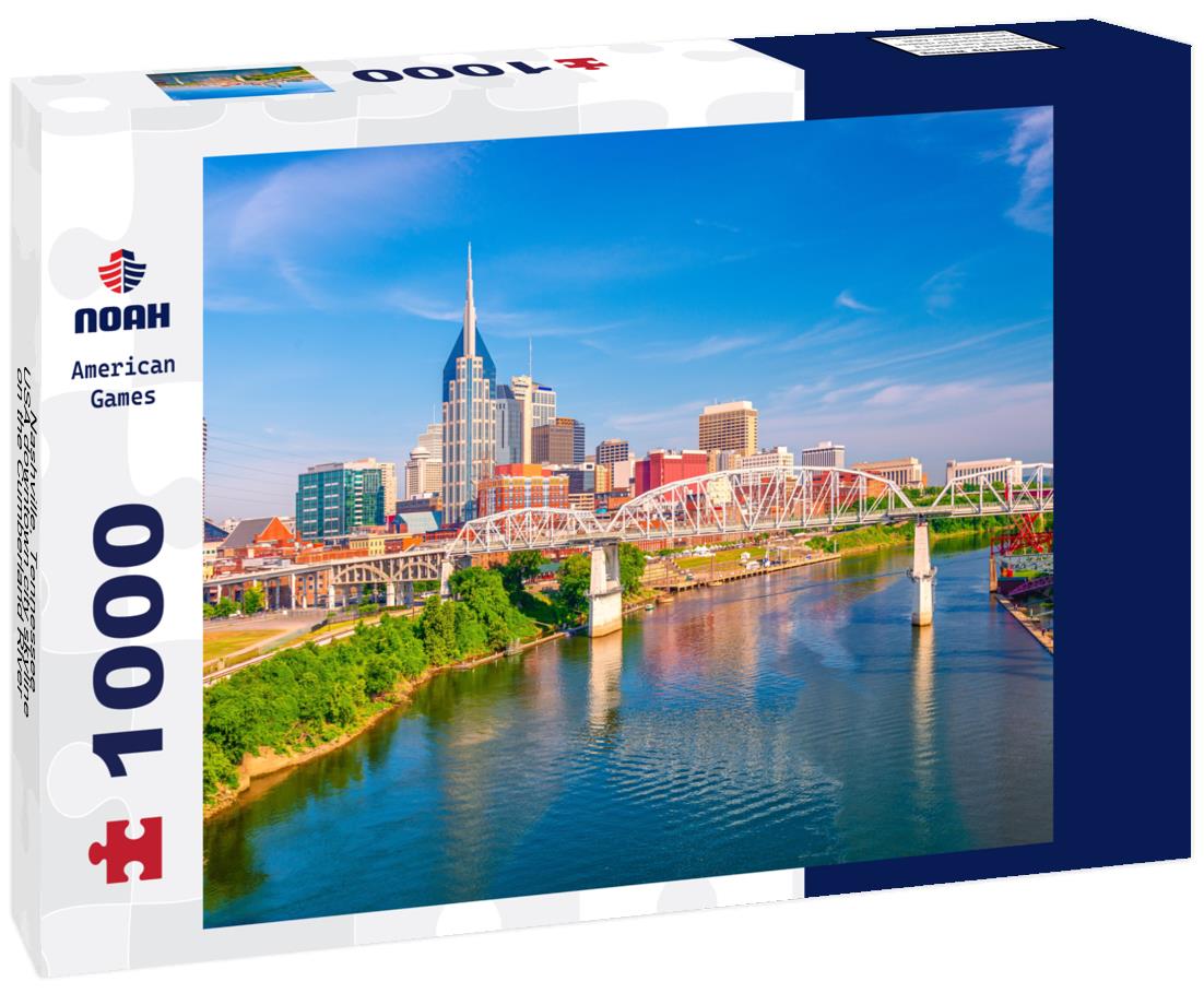 Noah Jigsaw Puzzle Nashville, Tennessee, USA downtown city skyline on the Cumberland River 1000 pieces