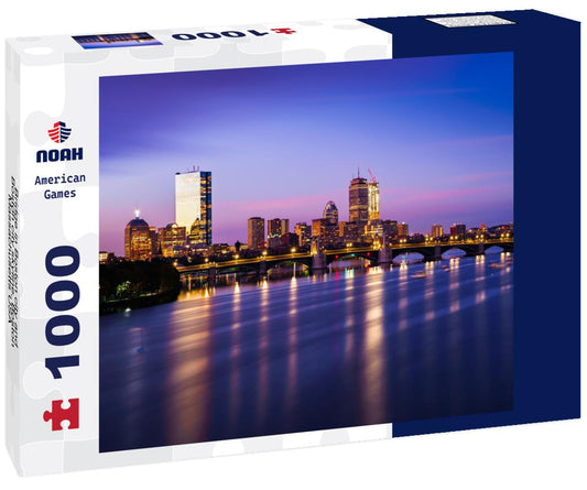 Noah Jigsaw Puzzle Bridge in Boston city and Boston city skyline, Boston Massachusetts USA 1000 pieces